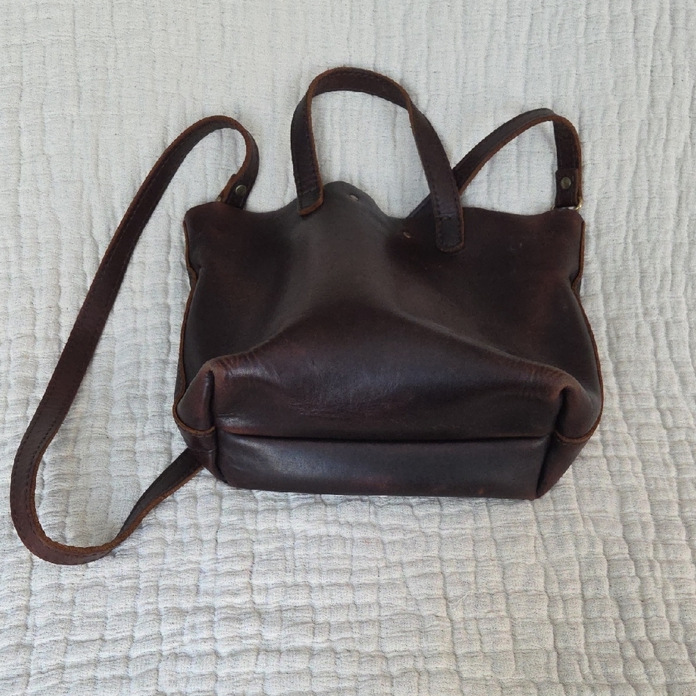 Portland Leather Mini Crossbody Bag Brown - Picture 3 of 8